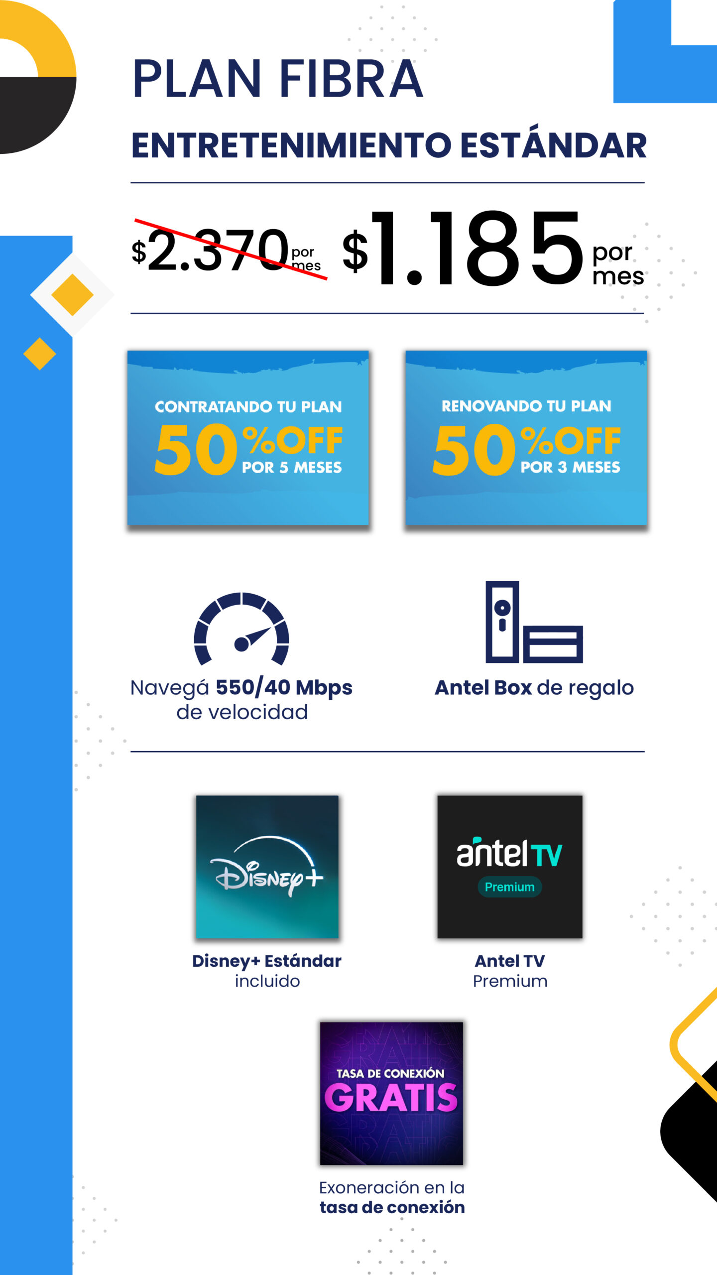 Plan Fibra Entretenimiento Estándar Portada